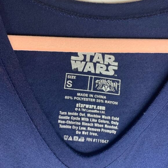 Star Wars Navy Blue V-Neck Title Graphic Tee - Picture 4 of 6